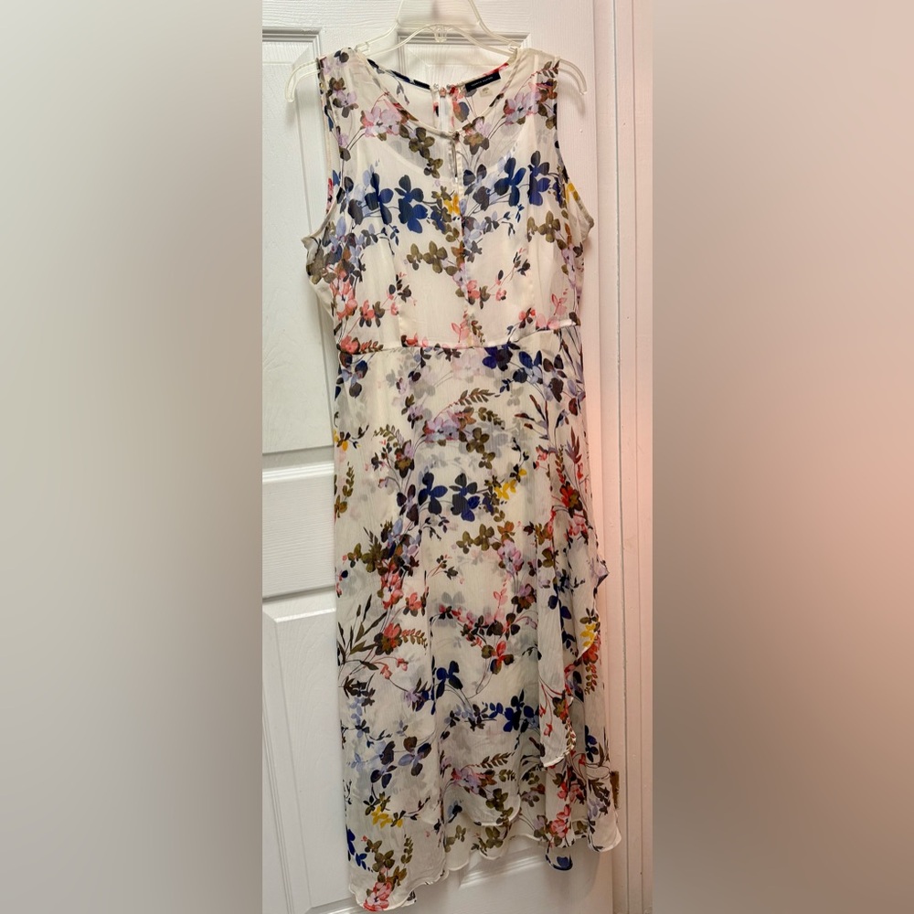 Tommy Hilfiger Romantic, Floral-Print Ruffled Midi Dress - Size 12 -Worn Once